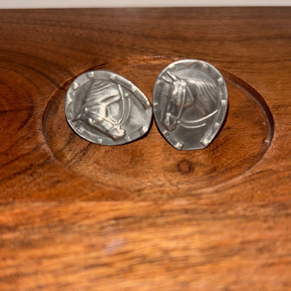 Vintage Danish designer Jorgen Jensen men’s western horse w cuff links